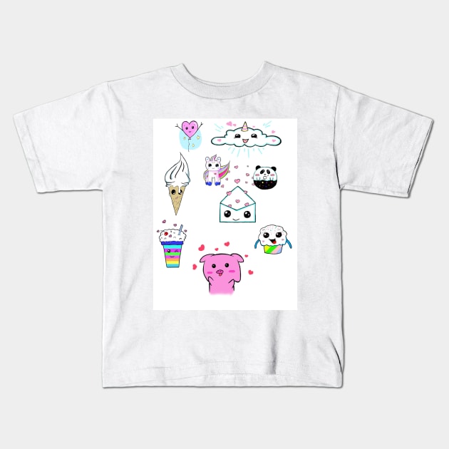 Mimi pictures Kids T-Shirt by NaomiDyo